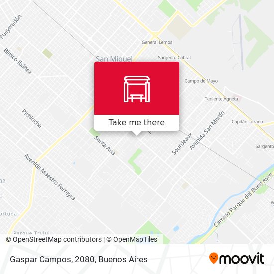 Mapa de Gaspar Campos, 2080