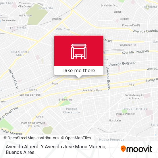 Avenida Alberdi Y Avenida José María Moreno map