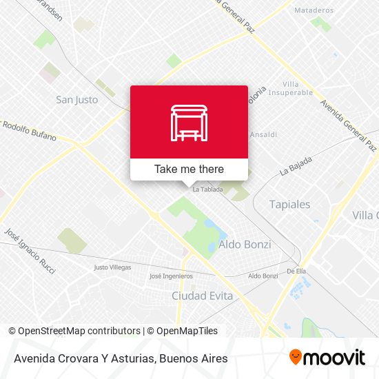 Mapa de Avenida Crovara Y Asturias