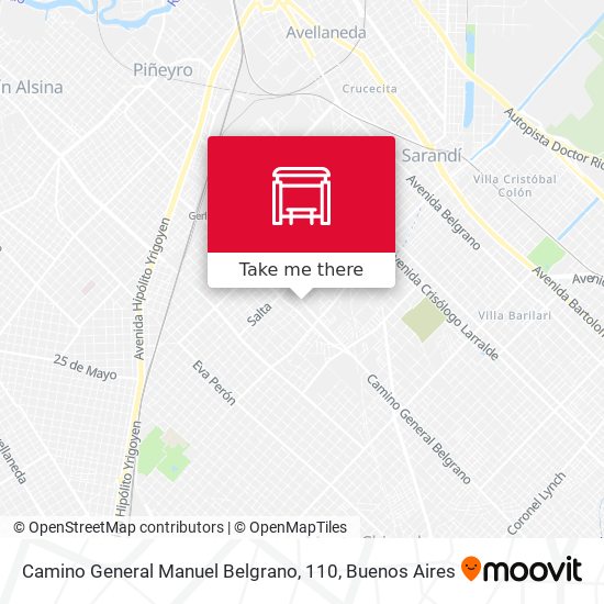Camino General Manuel Belgrano, 110 map