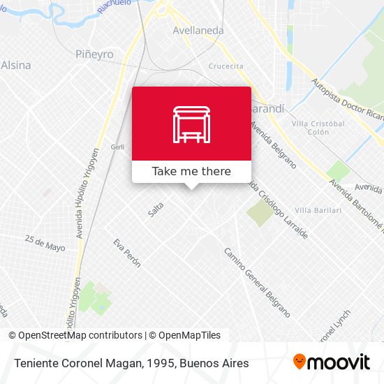 Teniente Coronel Magan, 1995 map