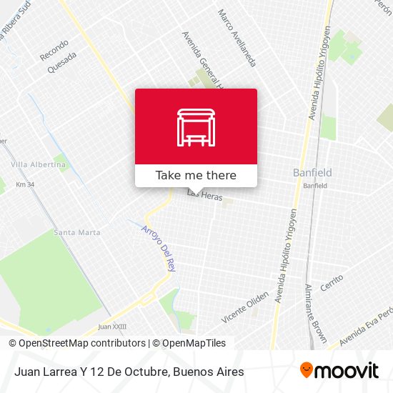 Mapa de Juan Larrea Y 12 De Octubre