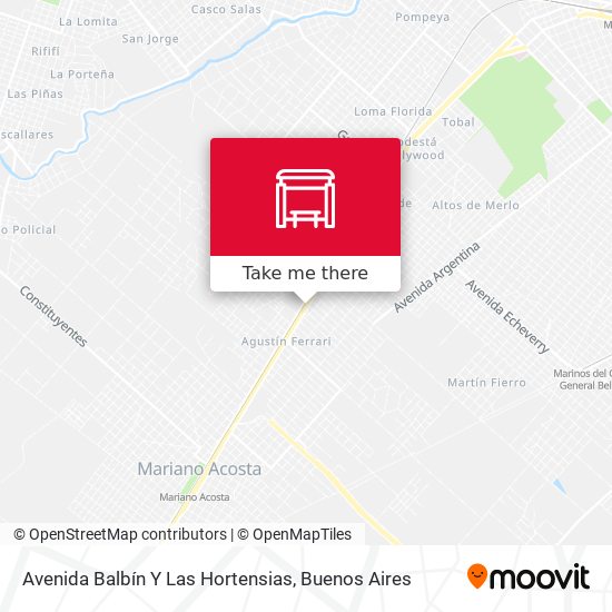 Avenida Balbín Y Las Hortensias map