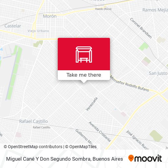 Mapa de Miguel Cané Y Don Segundo Sombra