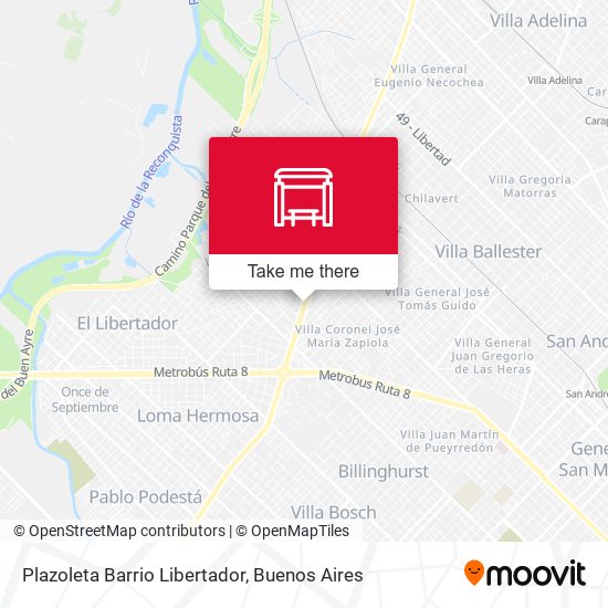 Plazoleta Barrio Libertador map