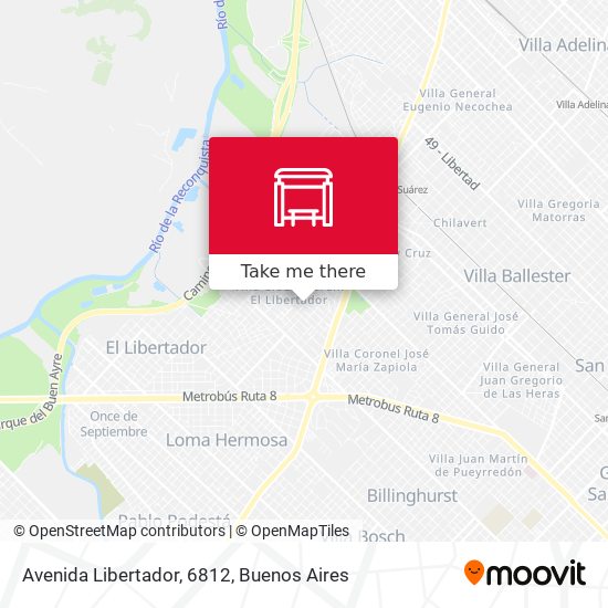 Avenida Libertador, 6812 map