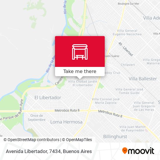 Avenida Libertador, 7434 map