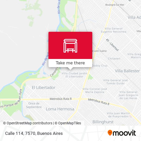 Mapa de Calle 114, 7570