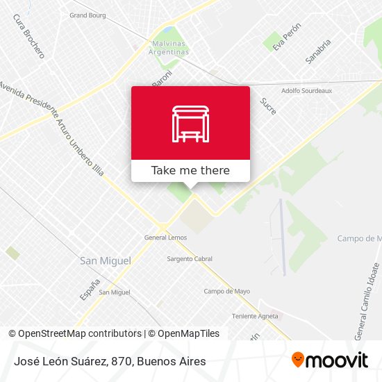 Mapa de José León Suárez, 870