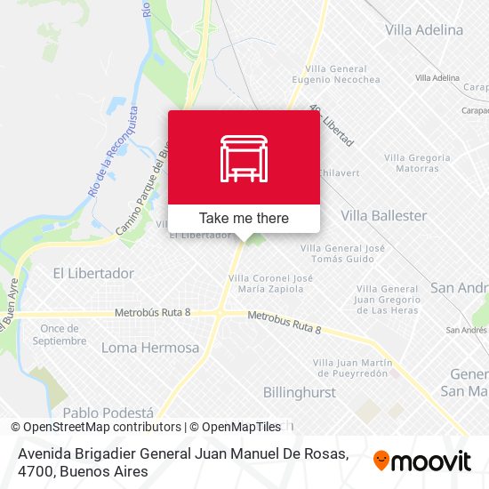 Mapa de Avenida Brigadier General Juan Manuel De Rosas, 4700