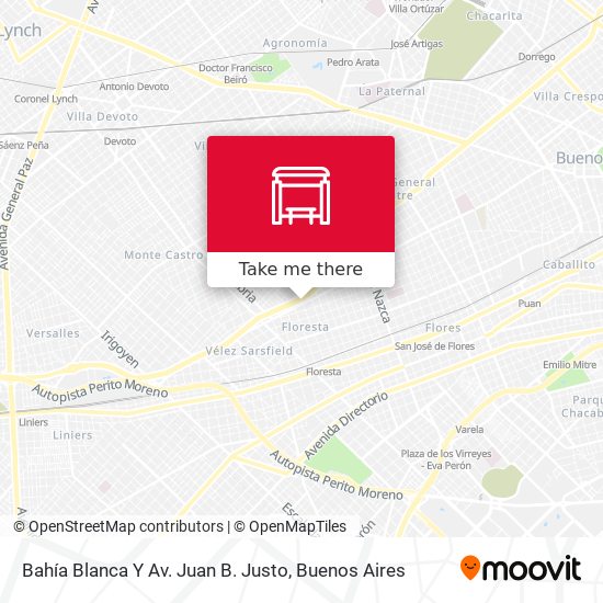 Bahía Blanca Y Av. Juan B. Justo map