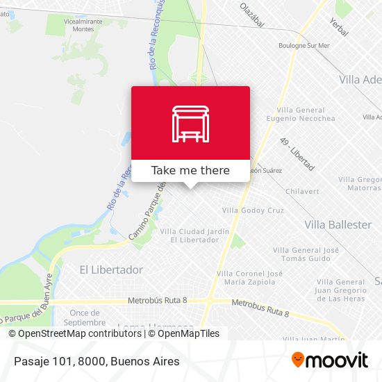 Mapa de Pasaje 101, 8000