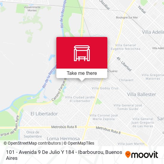 101 - Avenida 9 De Julio Y 184 - Ibarbourou map
