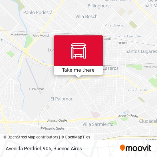 Mapa de Avenida Perdriel, 905