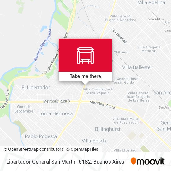 Mapa de Libertador General San Martín, 6182