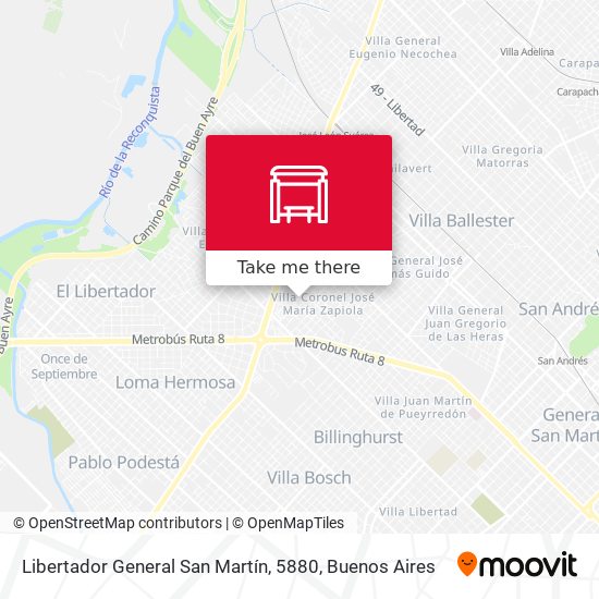 Mapa de Libertador General San Martín, 5880