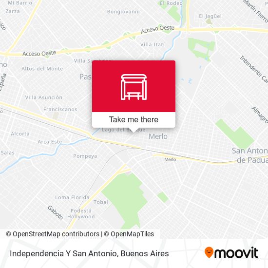Independencia Y San Antonio map
