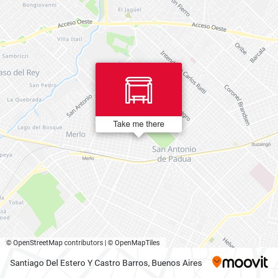 Mapa de Santiago Del Estero Y Castro Barros