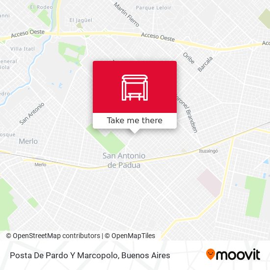 Posta De Pardo Y Marcopolo map