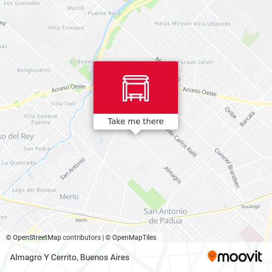 Mapa de Almagro Y Cerrito