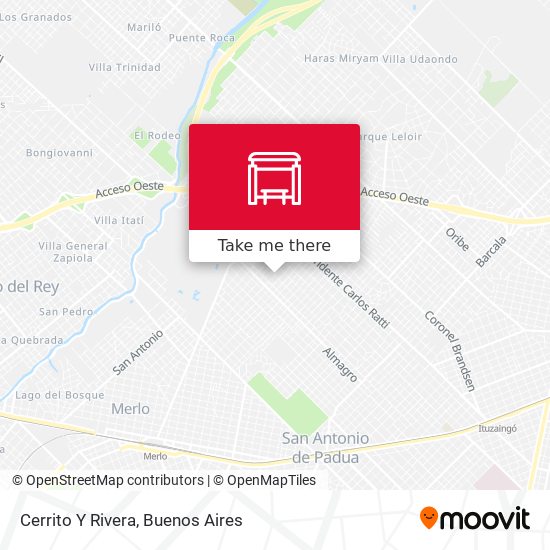Mapa de Cerrito Y Rivera