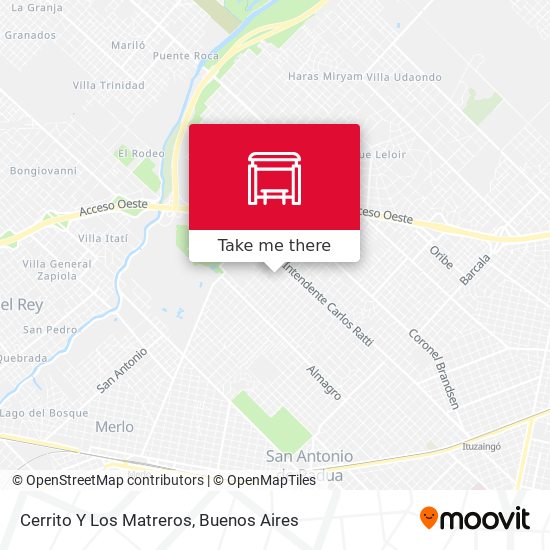 Cerrito Y Los Matreros map