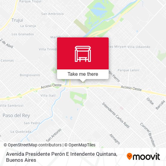 Mapa de Avenida Presidente Perón E Intendente Quintana