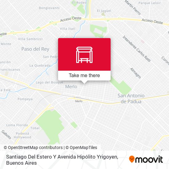 Santiago Del Estero Y Avenida Hipólito Yrigoyen map