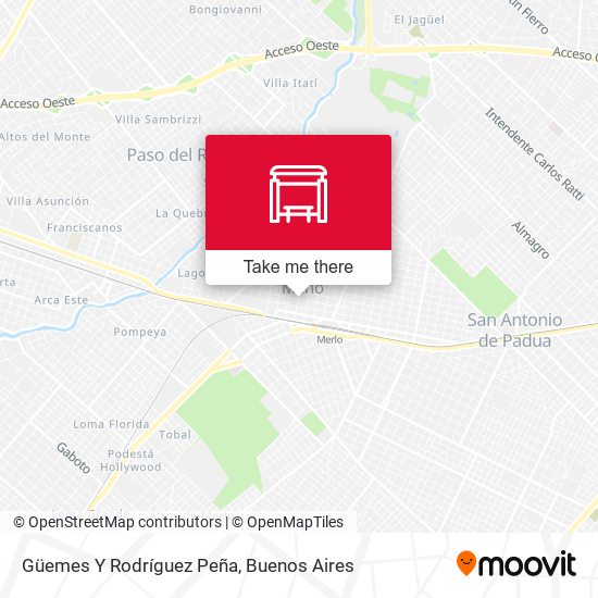 Güemes Y Rodríguez Peña map