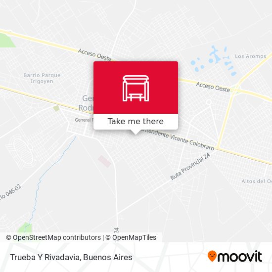 Trueba Y Rivadavia map