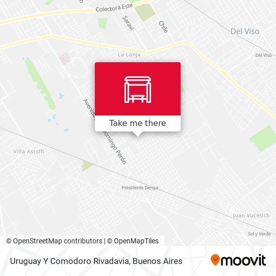 Uruguay Y Comodoro Rivadavia map