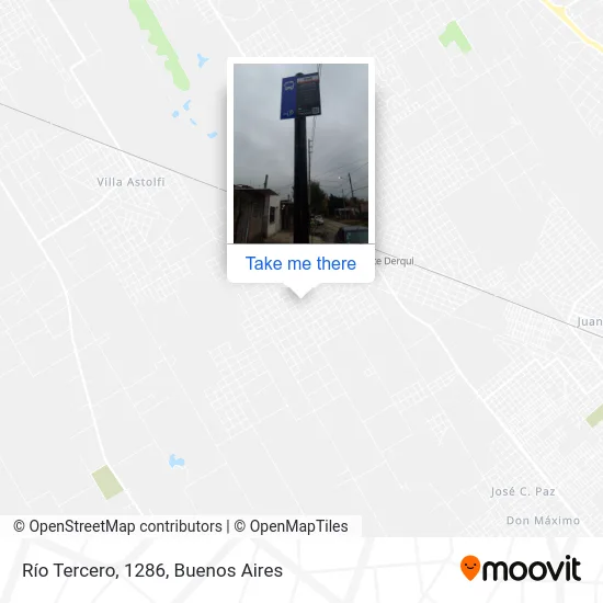 Río Tercero, 1286 map