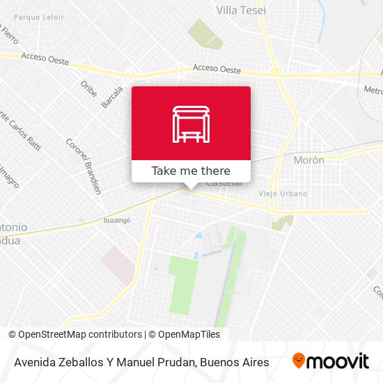 Avenida Zeballos Y Manuel Prudan map