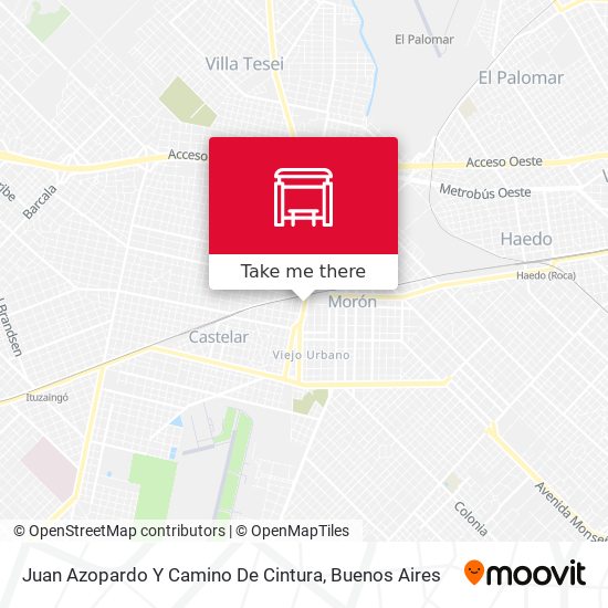 Mapa de Juan Azopardo Y Camino De Cintura