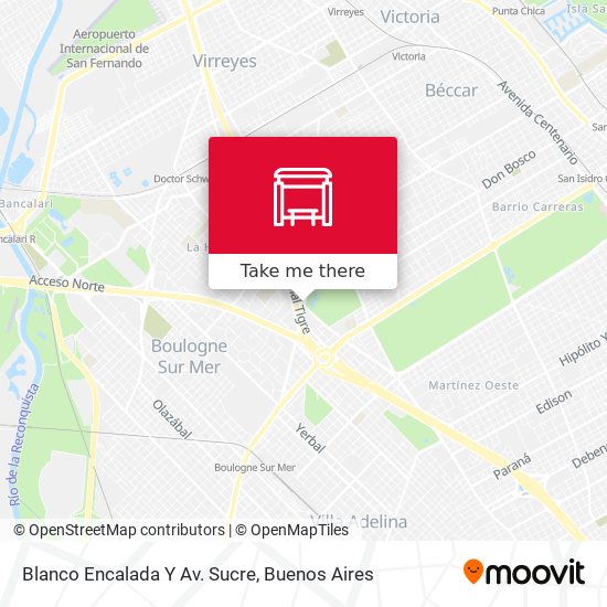 Mapa de Blanco Encalada Y Av. Sucre