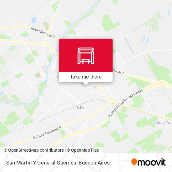 San Martín Y General Güemes map