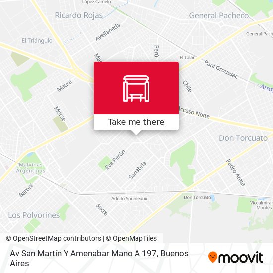 Av San Martín Y Amenabar Mano A 197 map