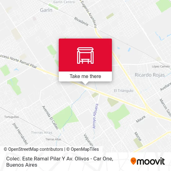 Colec. Este Ramal Pilar Y Av. Olivos - Car One map