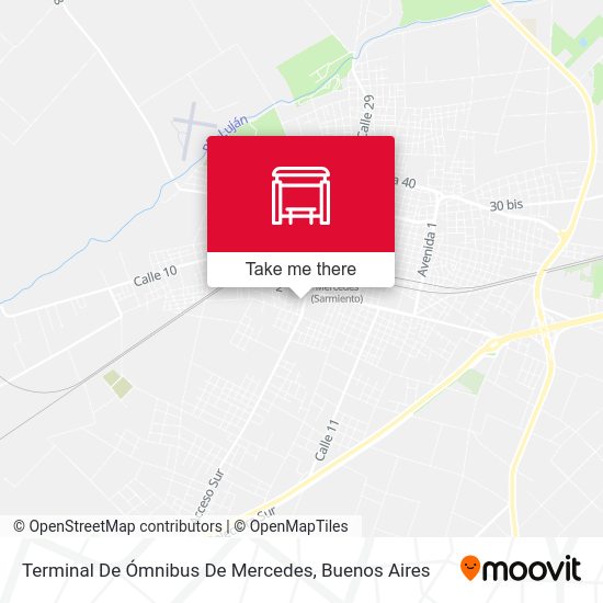 Terminal De Ómnibus De Mercedes map