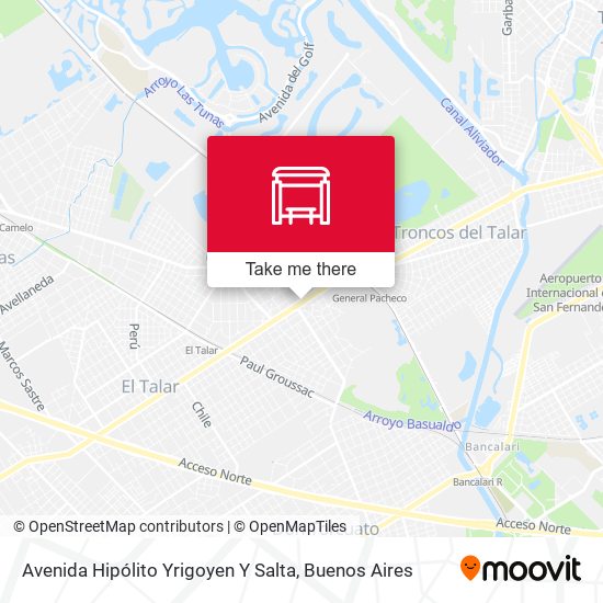 Avenida Hipólito Yrigoyen Y Salta map