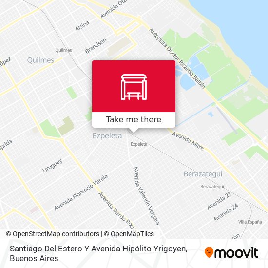 Santiago Del Estero Y Avenida Hipólito Yrigoyen map