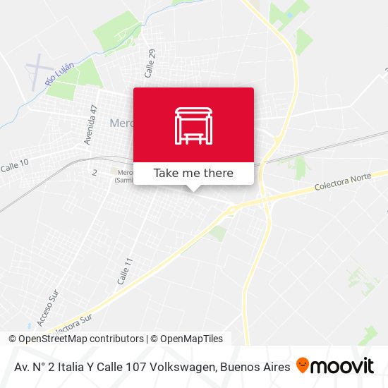 Mapa de Av. N° 2 Italia Y Calle 107 Volkswagen