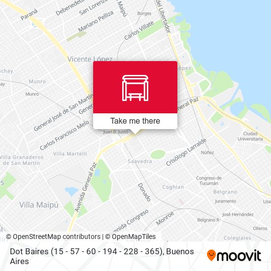Dot Baires (15 - 57 - 60 - 194 - 228 - 365) map