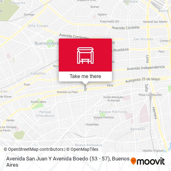 Avenida San Juan Y Avenida Boedo (53 - 57) map