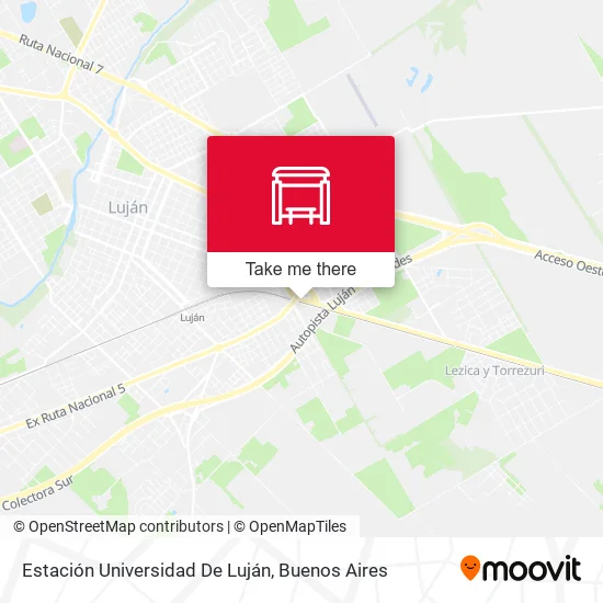 Mapa de Estación Universidad De Luján