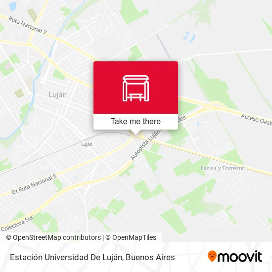 Mapa de Estación Universidad De Luján