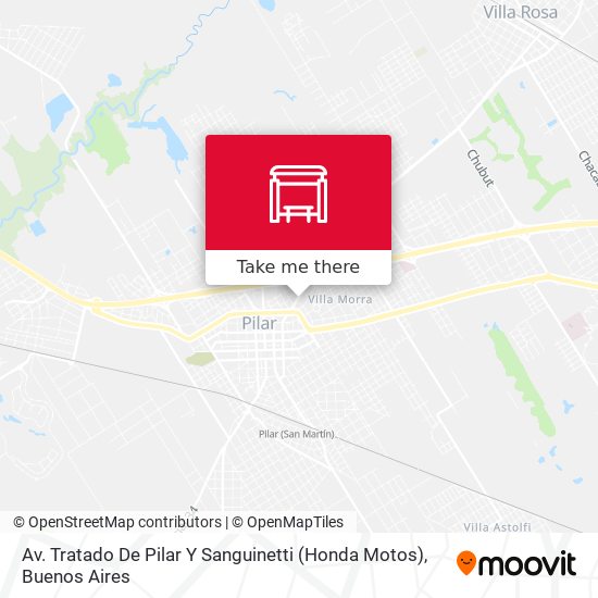 Mapa de Av. Tratado De Pilar Y Sanguinetti (Honda Motos)