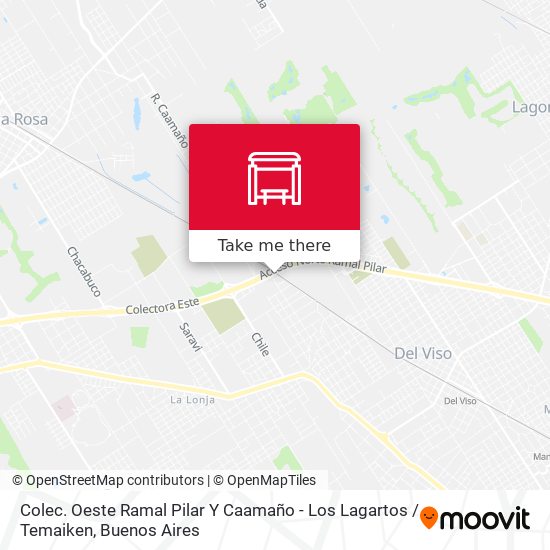 Colec. Oeste Ramal Pilar Y Caamaño - Los Lagartos / Temaiken map