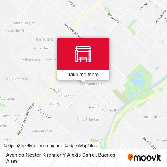 Avenida Néstor Kirchner Y Alexis Carrel map