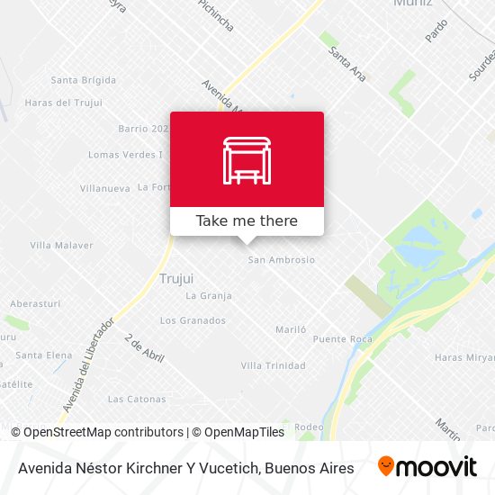Mapa de Avenida Néstor Kirchner Y Vucetich